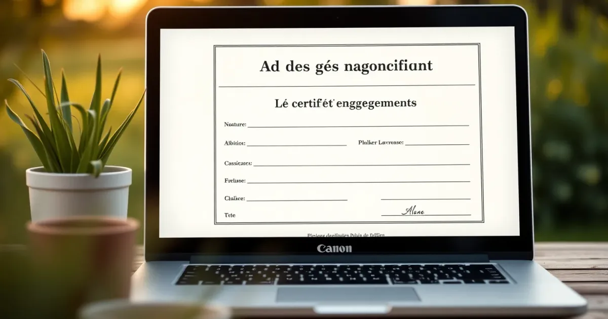 Certificat d'engagement : le remplir sans te planter