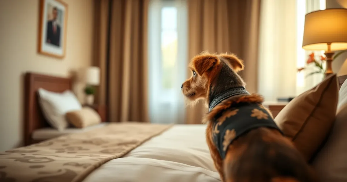 Chien à l'hôtel : check-in zen, chambre intacte