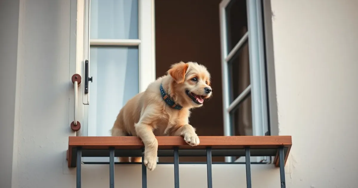 Balcon et fenêtres : éviter la chute de ton chien